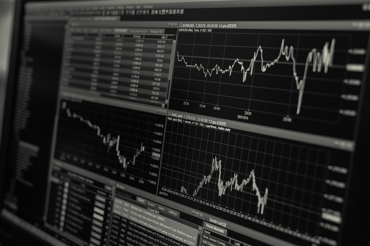 financial data dashboard green glow